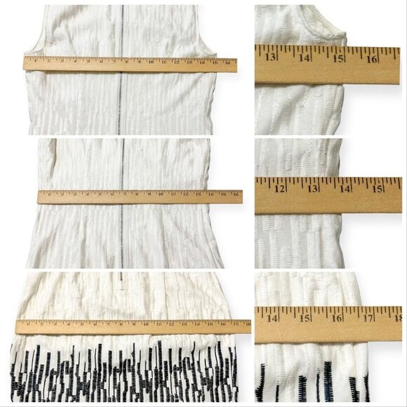 Elie Tahari Ivana Sleeveless Sheath Dress, Size 2, White/Black - Picture 15 of 16